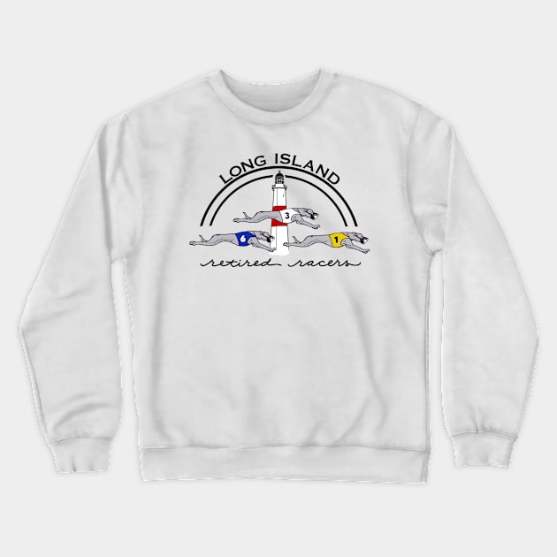 Long Island Retired Racing Greyhound - Suffolk County Crewneck Sweatshirt by Artful Starfish